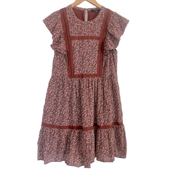 Madewell Flutter Sleeve Cottage Garden Mini Dress Size Small - Picture 5 of 8